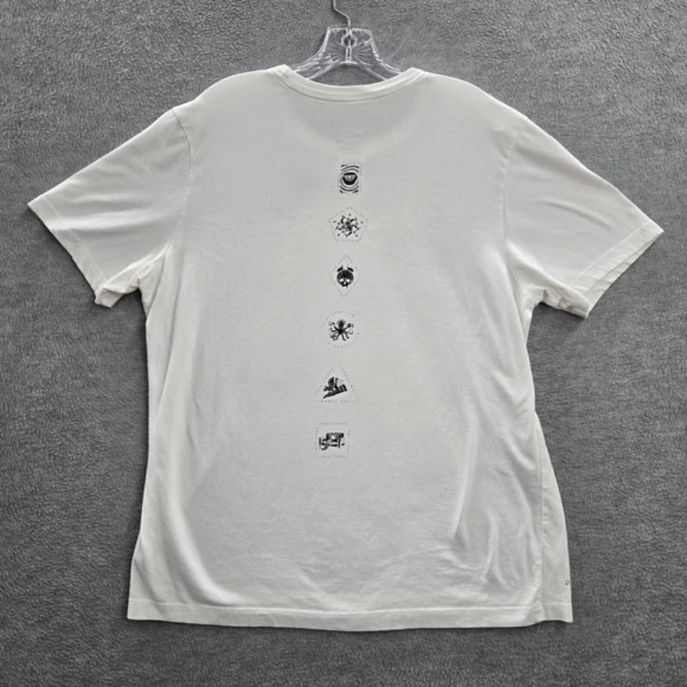 Nike Men‎ Shirt Large White Logo Just Do It Swoosh Graphic Short Sleeve Tee